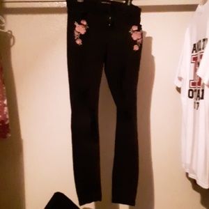 Black ripped jeans